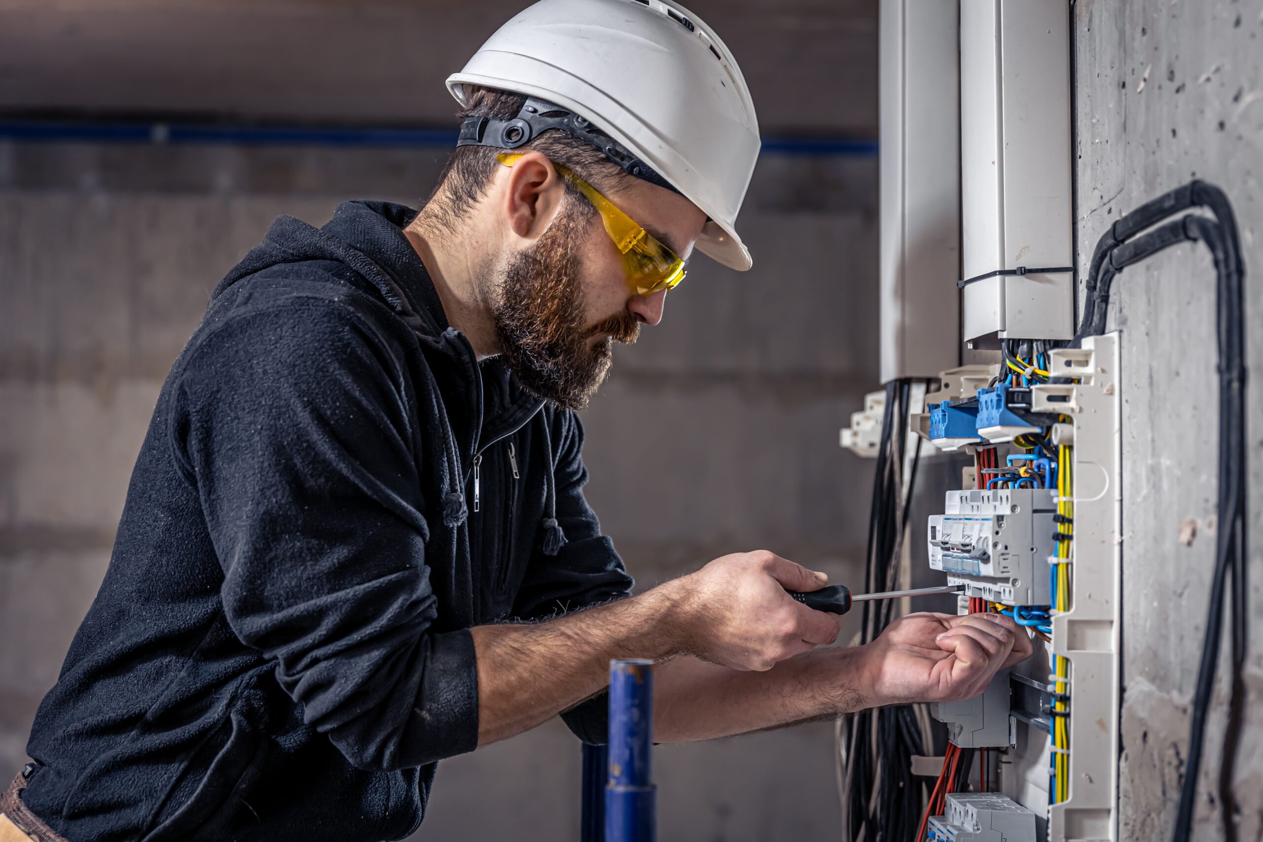 A,Male,Electrician,Works,In,A,Switchboard,With,An,Electrical